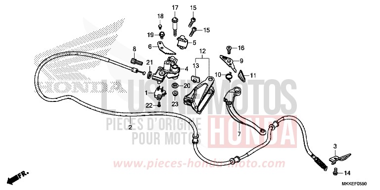 HANDBREMSHEBEL von Africa Twin MAT BALLISTIC BLACK METALLIC (NHA86) von 2019